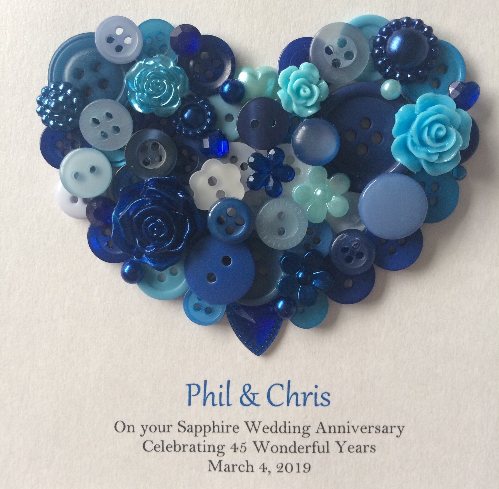 45th Anniversary Gift - Sapphire Wedding Anniversary Gift - 45th 45th Anniversary Gift - Sapphire Wedding Anniversary Gift - 45th