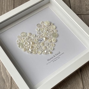 Personalised Wedding Gift - Wedding Day - Gift for Couple on their Wedding Day - 30th Anniversary - Pearl Anniversary - 30th Wedding image 1