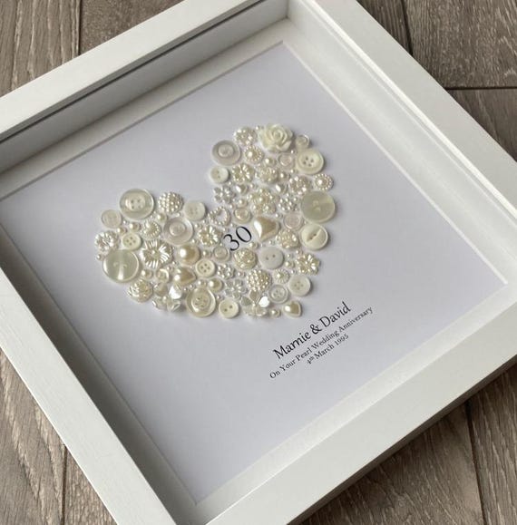 Personalised Wedding Gift - Wedding Day - Gift for Couple on their Wedding Day - 30th Anniversary - Pearl Anniversary - 30th Wedding