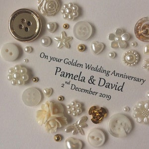 Golden Anniversary Gifts, 50th Anniversary, 50th Wedding Anniversary, Golden Wedding Anniversary Present, Anniversary Gift Ideas, Golden Art image 5