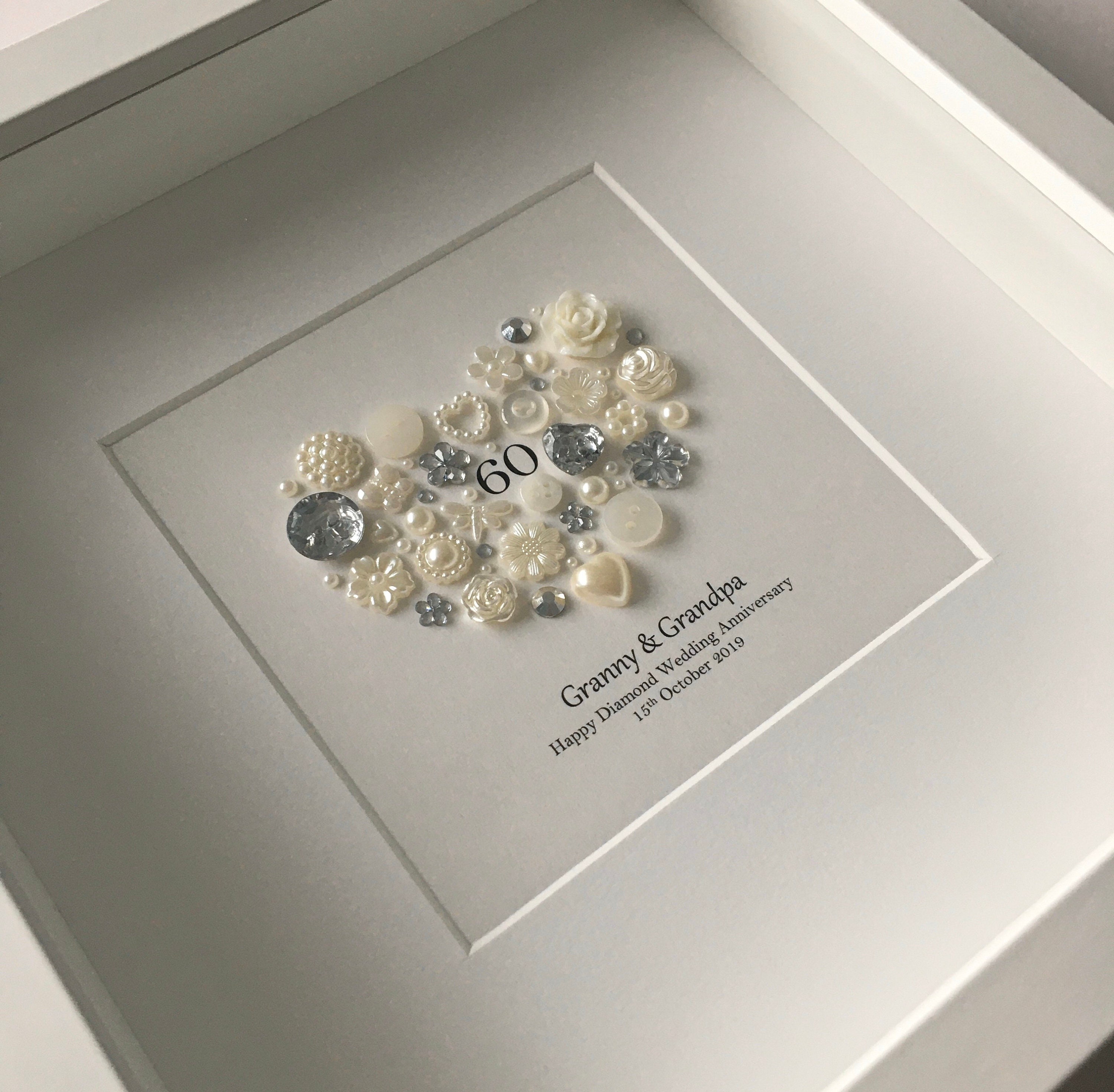Diamant Mariage Anniversaire Cadeau Unique Personnalisé Cadeau 60th