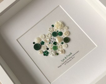 55th Anniversary - Emerald Anniversary - Emerald Wedding - 55th Wedding Anniversary - Traditional Gift - Personalised Gift - 55 Years