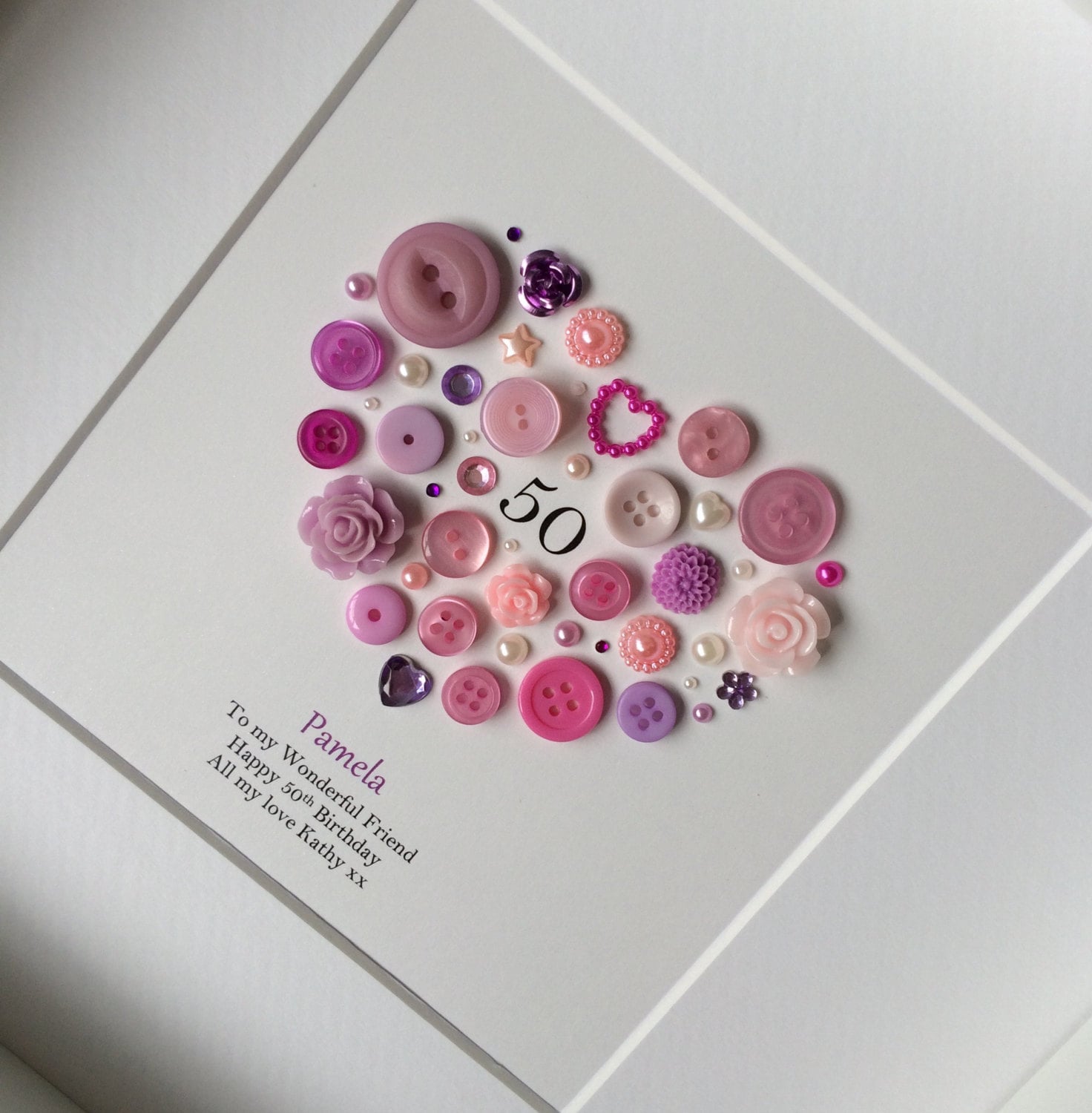 Birthday Button Art Birthday Gift for Friend Christmas Gift Etsy UK