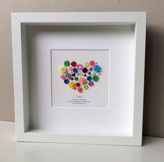 Birthday gift Idea, 16th, 18th, 21st, 30th, 40th, 50th, 60th, 70th, 80th, 90th, 100th Birthday Button Art, Gift for Sister, Best Friend Gift