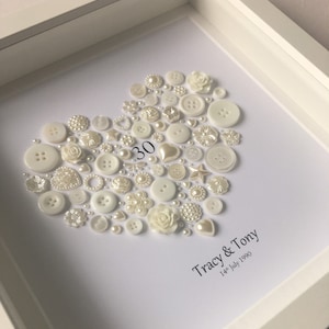 Personalised Wedding Gift - Wedding Day - Gift for Couple on their Wedding Day - 30th Anniversary - Pearl Anniversary - 30th Wedding