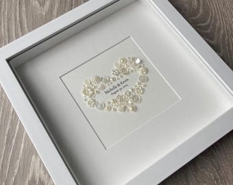 30th Anniversary - Pearl Anniversary -Wedding Gift - Wedding Day Art - Gift for Couple - Personalised Gift - Wedding Present Idea - Bride
