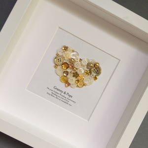 Cadeaux personnalisés du 50e anniversaire - 50e anniversaire de mariage - Cadeau de noces en or - Anniversaire en or - Button Art - Cadeaux d’anniversaire