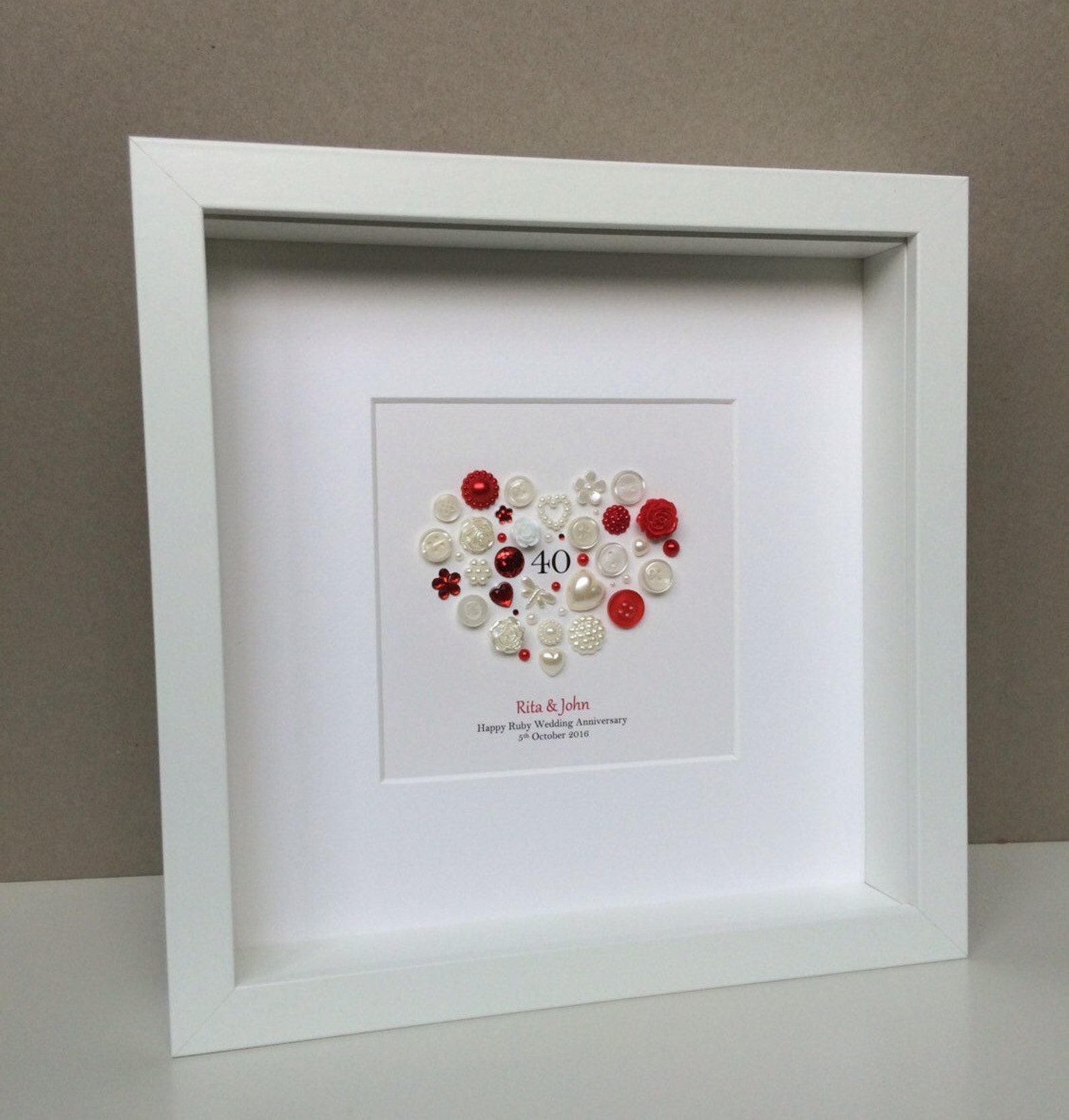 40. Jahrestagsgeschenk Rubin Hochzeit 40. Hochzeitstag | Etsy
