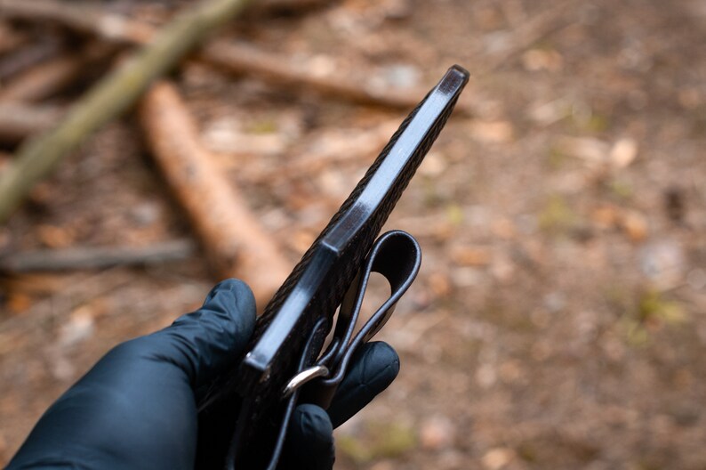 Leather Tooled Knife Sheath Dragon Scales Pattern Fixed Etsy