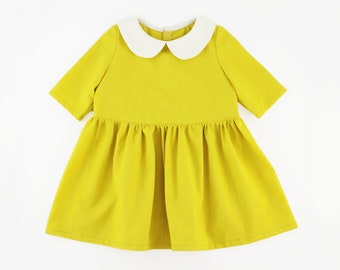 Patrón de costura PDF para vestido con cuello Peter Pan