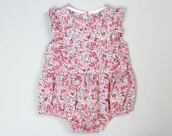 Ruffle Romper PDF Sewing Pattern- kids patterns, baby romper pattern, sunsuit, baby girl, jumper, toddler
