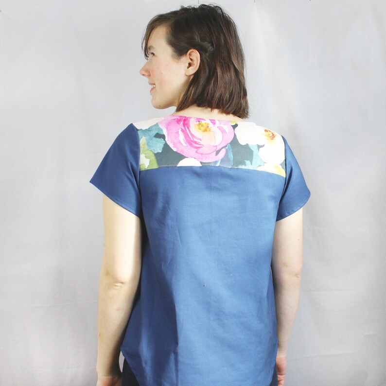Gathered Yoke Top PDF Sewing Pattern Etsy
