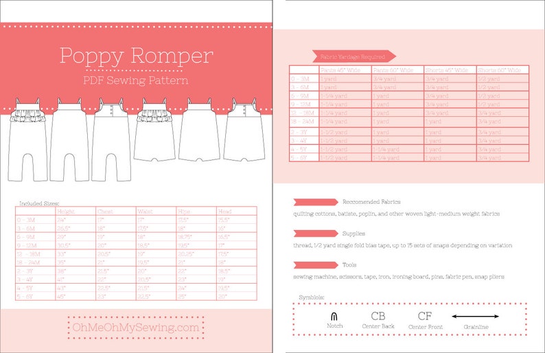 Poppy Romper PDF Sewing Pattern zdjęcie 7
