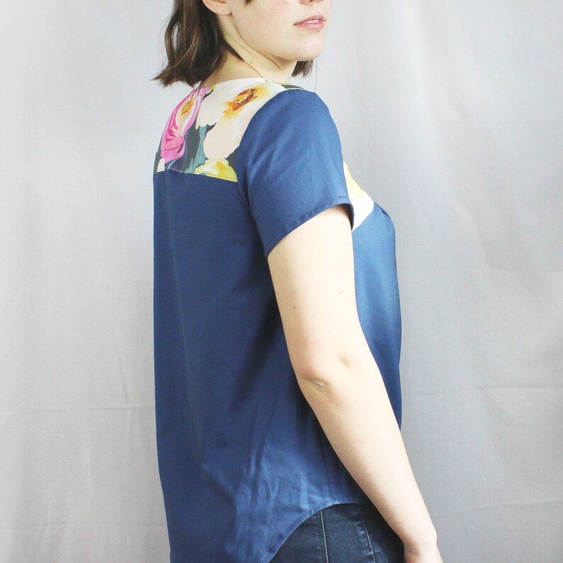 Gathered Yoke Top PDF Sewing Pattern Etsy