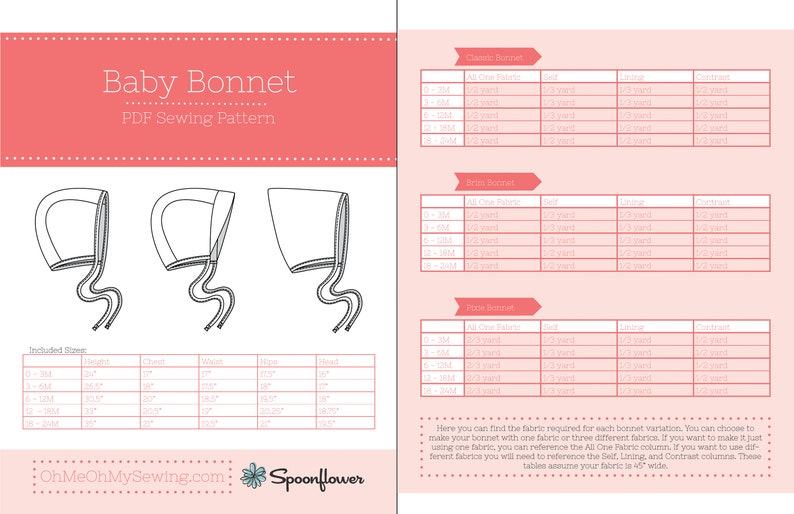 Bonnet Bundle PDF Sewing Pattern image 8
