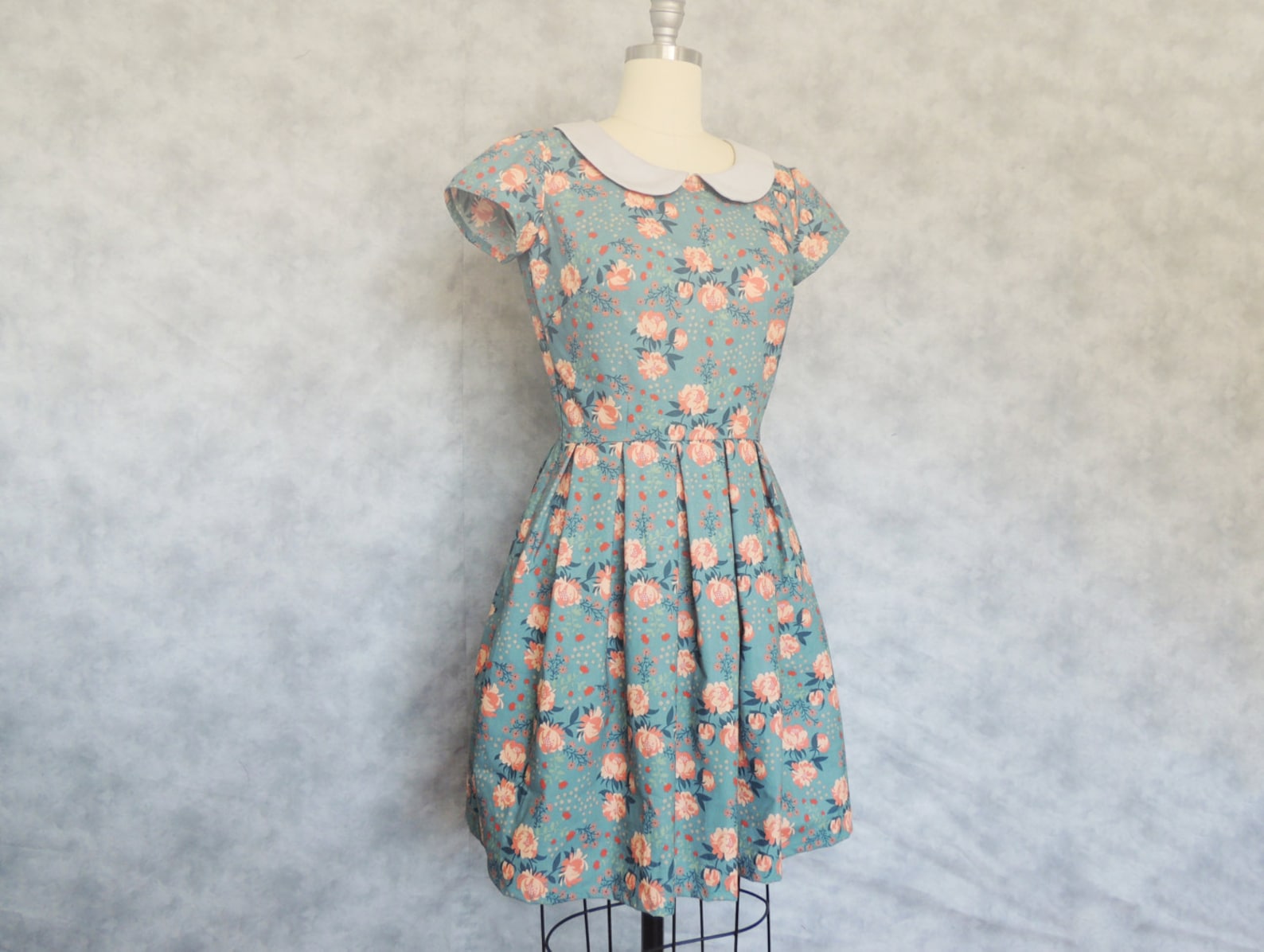 Short Sleeve Peter Pan Collar Dress PDF Sewing Pattern Etsy