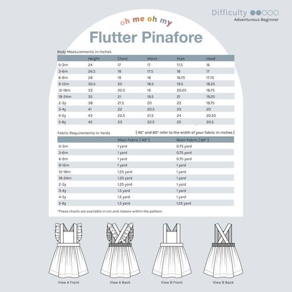 Flutter Pinafore Dress PDF Sewing Pattern - Etsy Flutter Pinafore Dress PDF Sewing Pattern - Etsy
