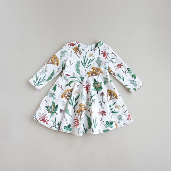 long sleeve infant dress Baby Long Sleeve Poplin Bow Collar Dress & Bloomers Set