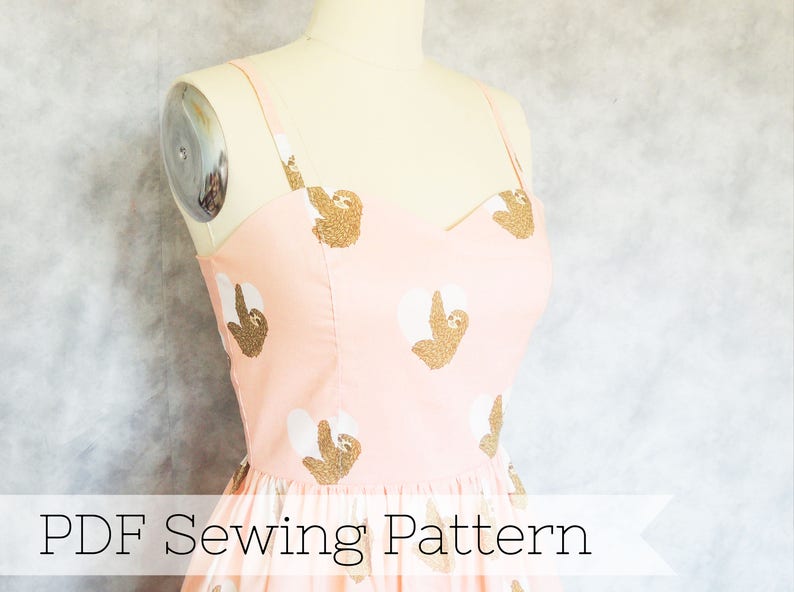 Sweetheart Dress PDF Sewing Pattern Etsy