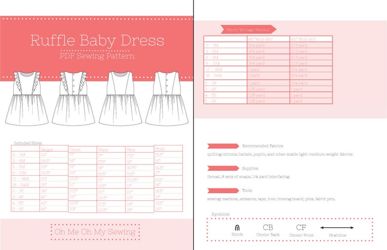 Ruffle Baby Dress PDF Sewing Pattern image 10