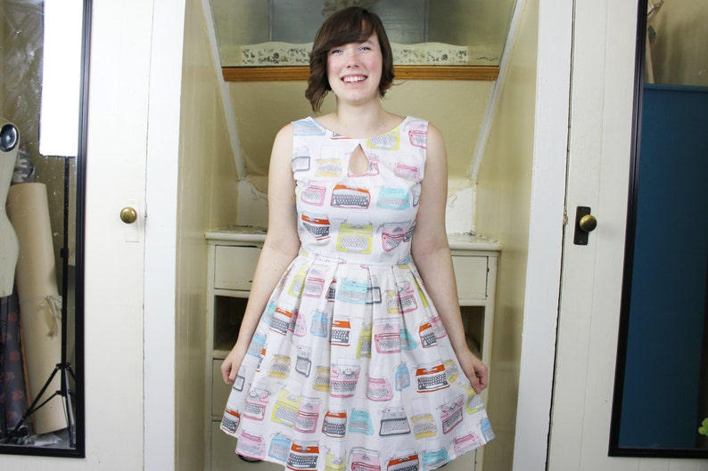 Keyhole Dress PDF Sewing Pattern Tutorial Downloadable Etsy