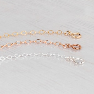 Necklace Extender Chain, Removable Extender, Sterling Silver, 14k Gold Filled, Rose Gold Filled Extension, Adjustable Length Necklace, EX1