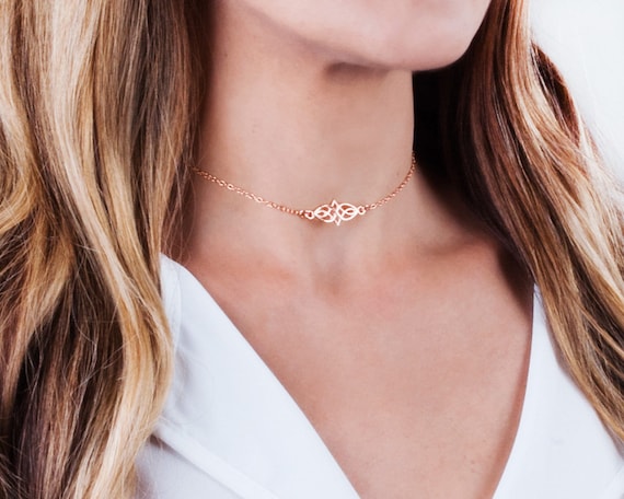 Celtic Choker Elvish Necklace Gold Choker Necklace Celtic Knot