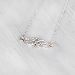 Celtic Necklace, Celtic Jewelry, Dainty Celtic Knot Necklace, Women Necklace, Simple Elven Necklace, Sterling Silver, Gold, NP1015 Sterling Silver