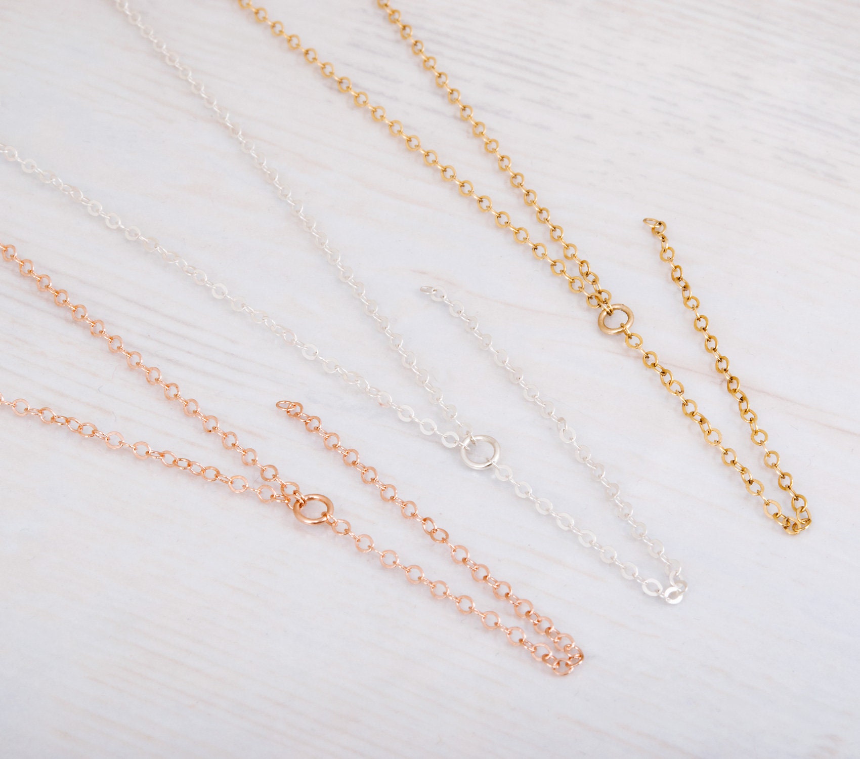 Sterling Silver Choker Necklace for Women, Chain Choker Silver Lariat Necklace Gold, Modern Dainty Double Layered Chain Set Rose Gold Gift