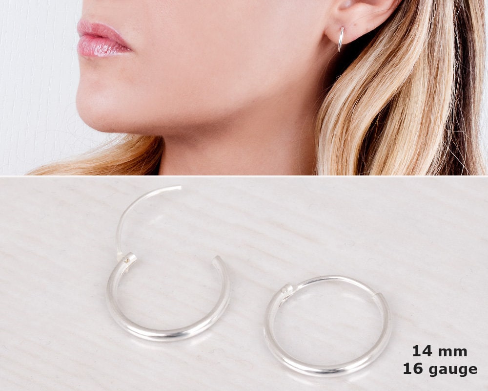 Earring Mini Hoop Emal Rosewood - Elk Accessories