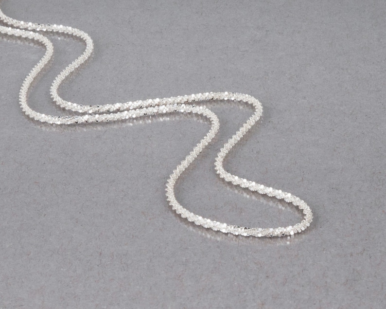 Silver Chain Necklace Sparkle Necklace Silver Layered Etsy