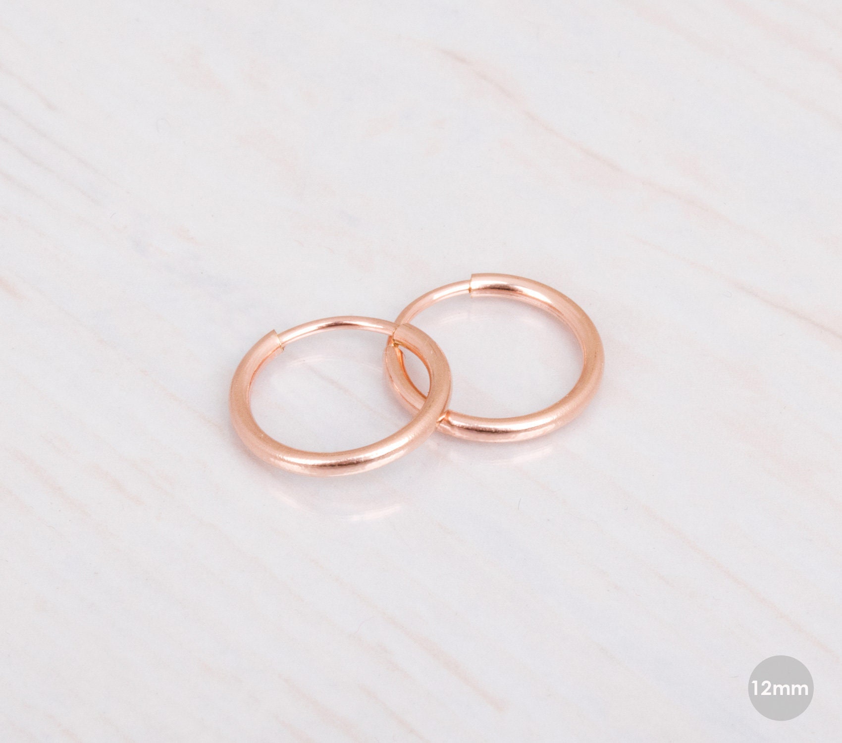 GEORGINI EMILIO ROSE GOLD HOOP EARRINGS