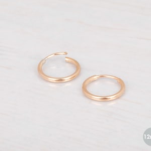 Gold Filled Hoop Earrings, Delicate Earrings, Tiny Hoops Pair, Hugger Hoops, Simple Minimal Earring, Mini Hoop Earring, 12mm 14mm, ER24-ER25