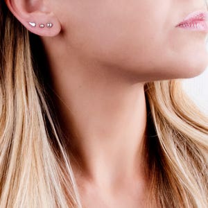 Gold Ball Stud Earrings, Tiny Gold Stud Earrings, Tiny Earrings, Ball Earrings, Minimal Earring, Silver, Rose Gold, 3mm, 4mm, 5mm, 6mm, ER10 image 6