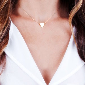 Diamond Shape Necklace, Geometric Choker Necklace, Personalized Choker Necklace, Inital Necklace, Engraved Choker, Gold, Silver, NP1035H image 5