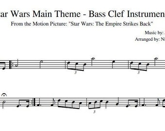 Star Wars Main Theme - Bass Clef Instruments