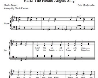 Hark! The Herald Angels Sing - Easy Piano Sheet Music