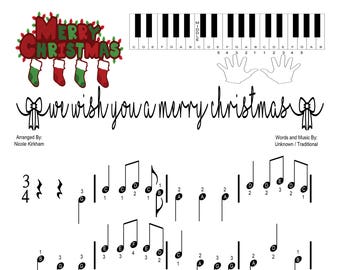 Nous vous souhaitons un joyeux Noël - Piano débutant