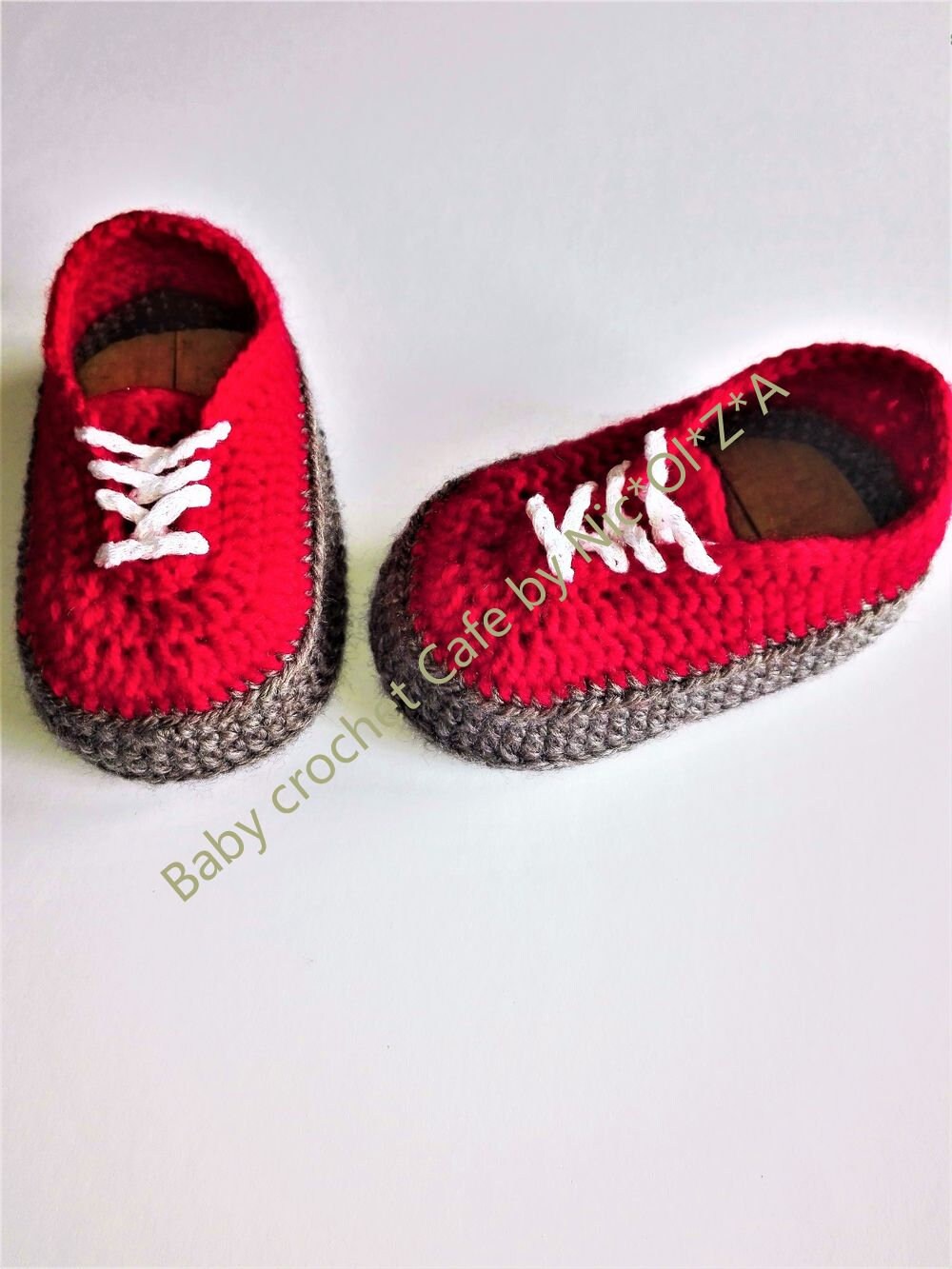 crochet vans style baby sneakers