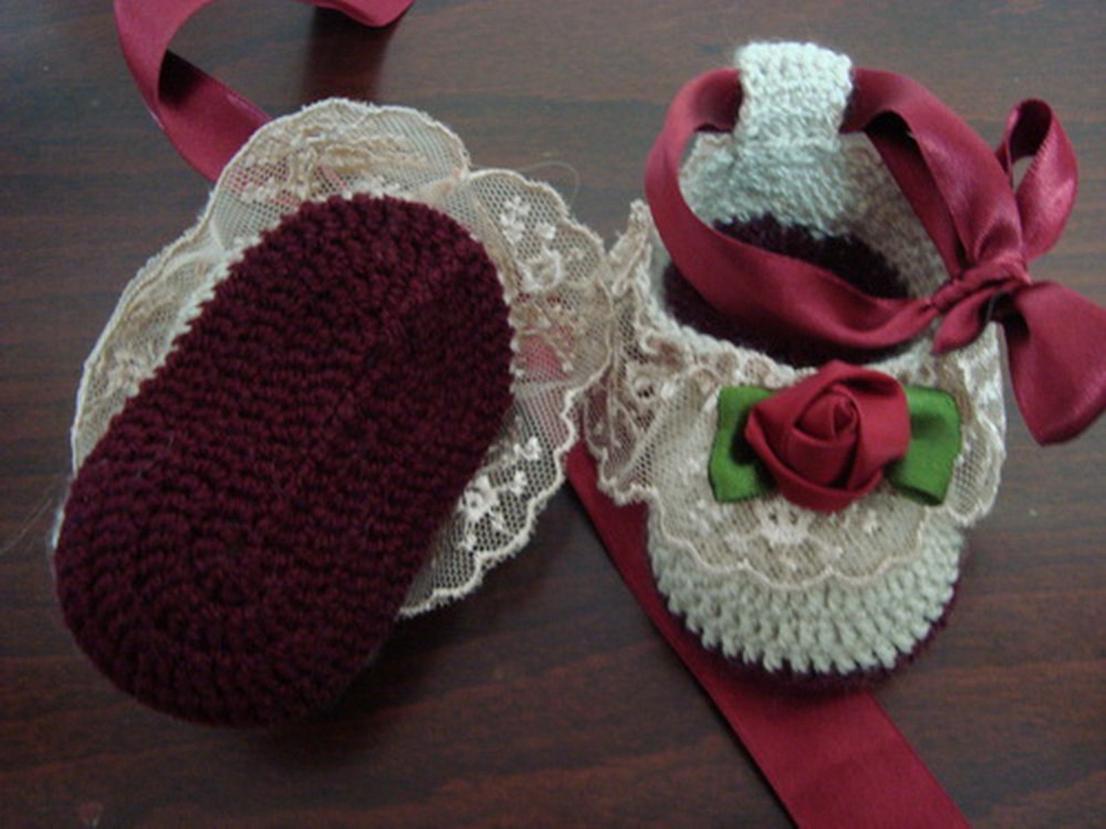 burgundy baby girl shoes