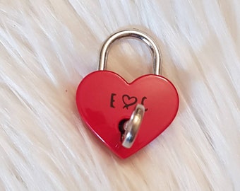 Personalised Love Locks Heart Shaped - Wedding Padlocks - Anniversary gift
