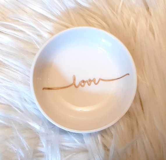 Personalized Ring Dish – Ceramic Jewelry Holder, Bridesmaid Gift