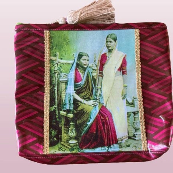 Grande trousse/pochette Indienne vintage