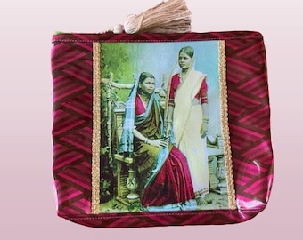 Grande trousse/pochette Indienne vintage