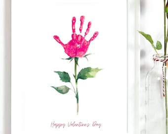 I Love You Valentine’s Day Footprint Keepsake - Digital Download Art ...