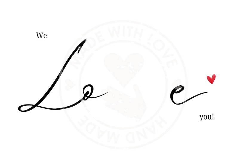 We Love You Valentine’s Day Footprint Keepsake - Digital Download Art ...