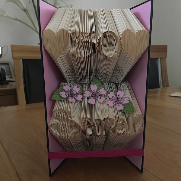 Personalised with name and age folded book art