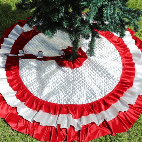 White Christmas Tree Skirt 36'' to 100 '' Etsy