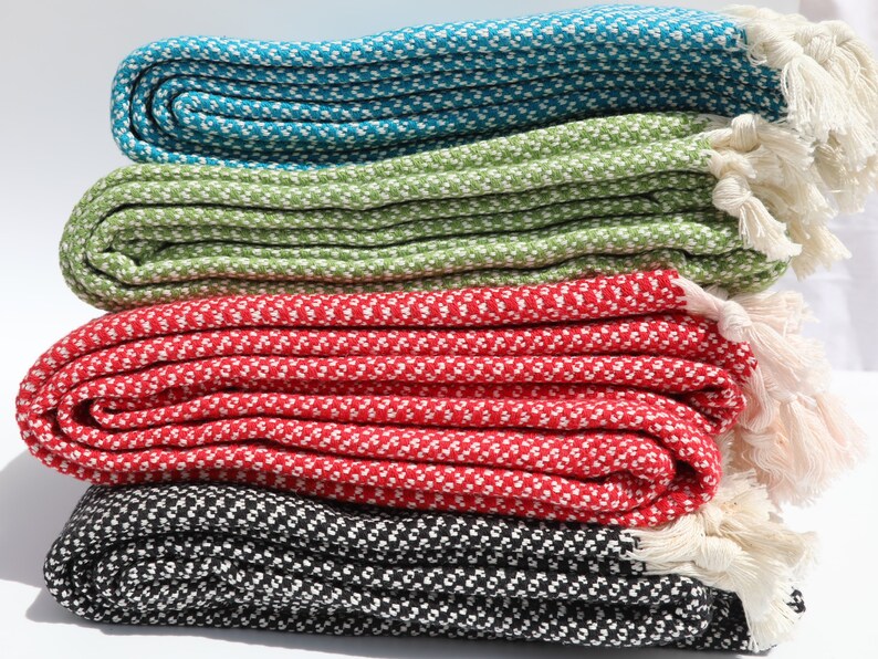 Handwoven Blanket Throw Black Cotton Blanket Hand Loomed Etsy