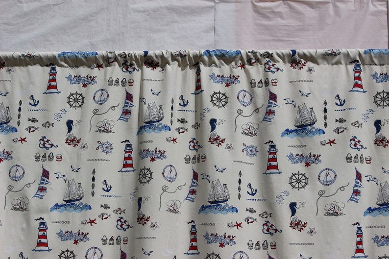 Nautical Curtain Nursery Curtain Custom Curtain Sailor Curtain Etsy